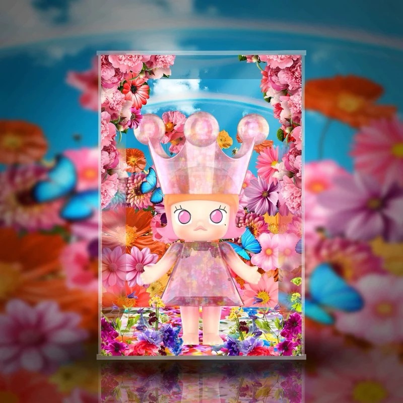 POPMART泡泡瑪特Molly400%公主展示盒 穆夏 敦煌 誕生粉 誕生藍 天星 蜷川實花 杏花 美林 氣泡 睡蓮-規格圖11