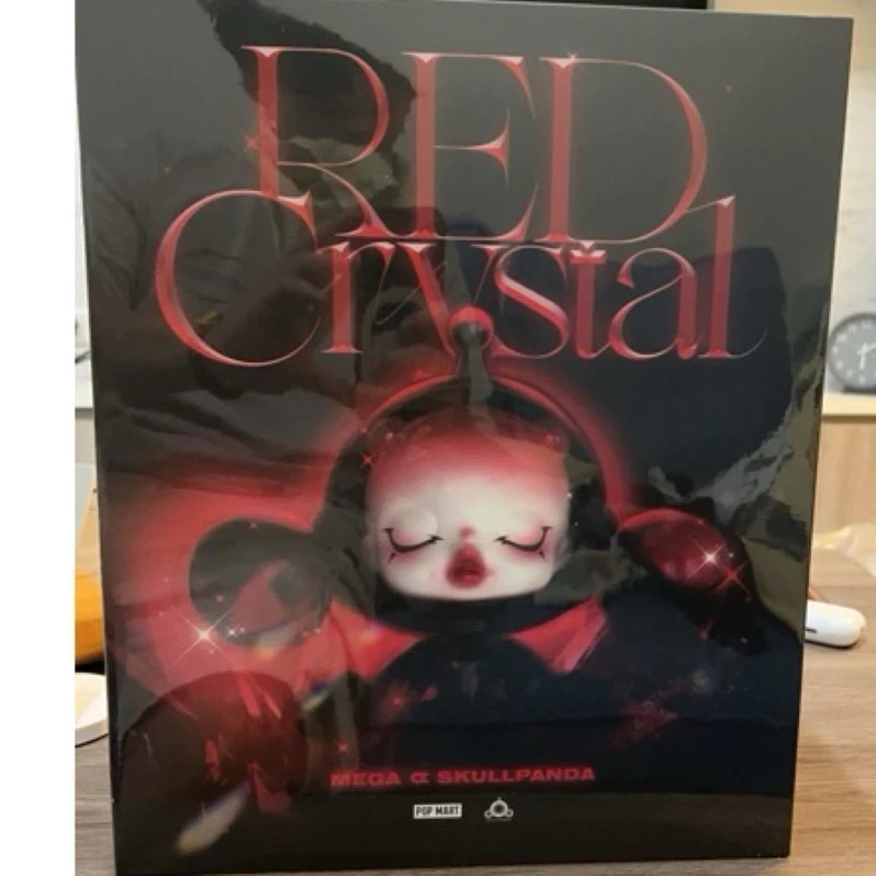 POPMART 泡泡瑪特🔥現貨🔥MEGA α SKULLPANDA紅水晶400% 1000%(全球限量1299體)-細節圖6