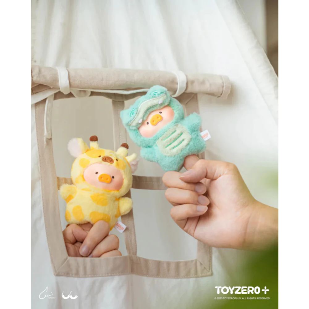 罐頭豬LuLu 動物派對 森林劇場膠臉指偶 掛件 盲盒 手指玩偶 搪膠掛件-細節圖2