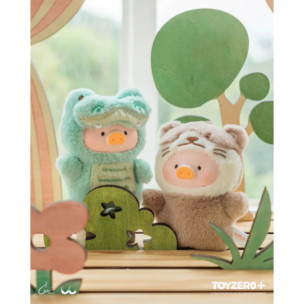 罐頭豬LuLu 動物派對 森林劇場膠臉指偶 掛件 盲盒 手指玩偶 搪膠掛件-細節圖3