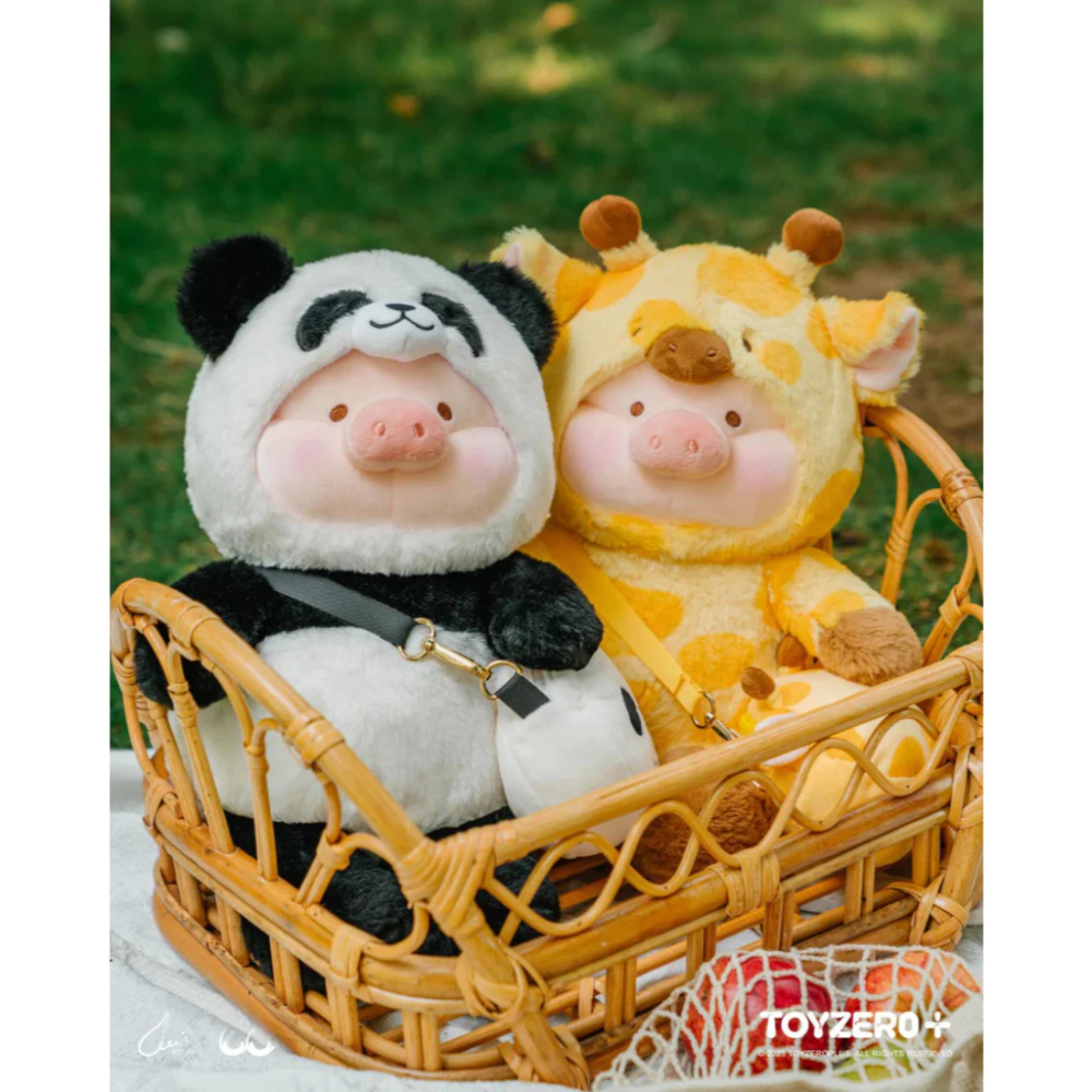 罐頭豬LuLu 動物派對 Lu毛絨公仔 小熊貓 大熊貓 無尾熊 長頸鹿 玩具反斗城限定款-細節圖4