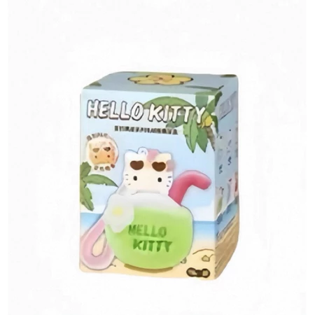 Miniso 名創優品 三麗鷗 HelloKitty 黑皮 曬黑Kitty 夏日黑皮毛絨香薰 盲盒 掛件-規格圖1