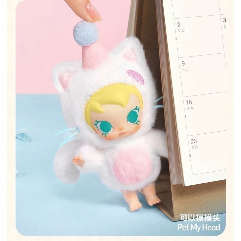 泡泡瑪特 Baby Molly 口袋朋友 搪膠毛絨掛件 貓咪 盲盒-細節圖9
