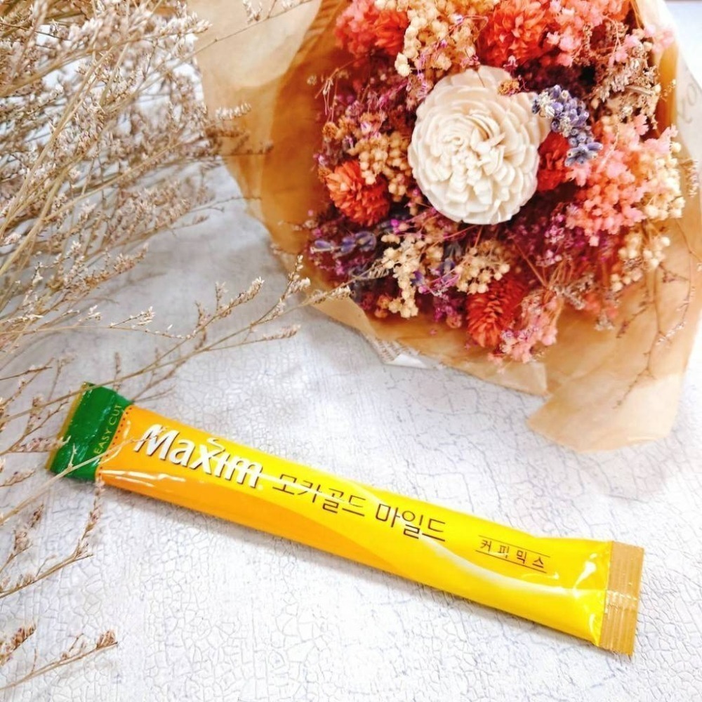 韓國 DongSuh Maxim 三合一咖啡（黃色摩卡）100入/盒-細節圖4