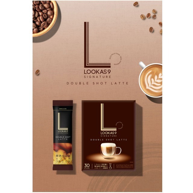 韓國 Lookas9 雙倍濃拿鐵 14.9g×30入/盒-細節圖3