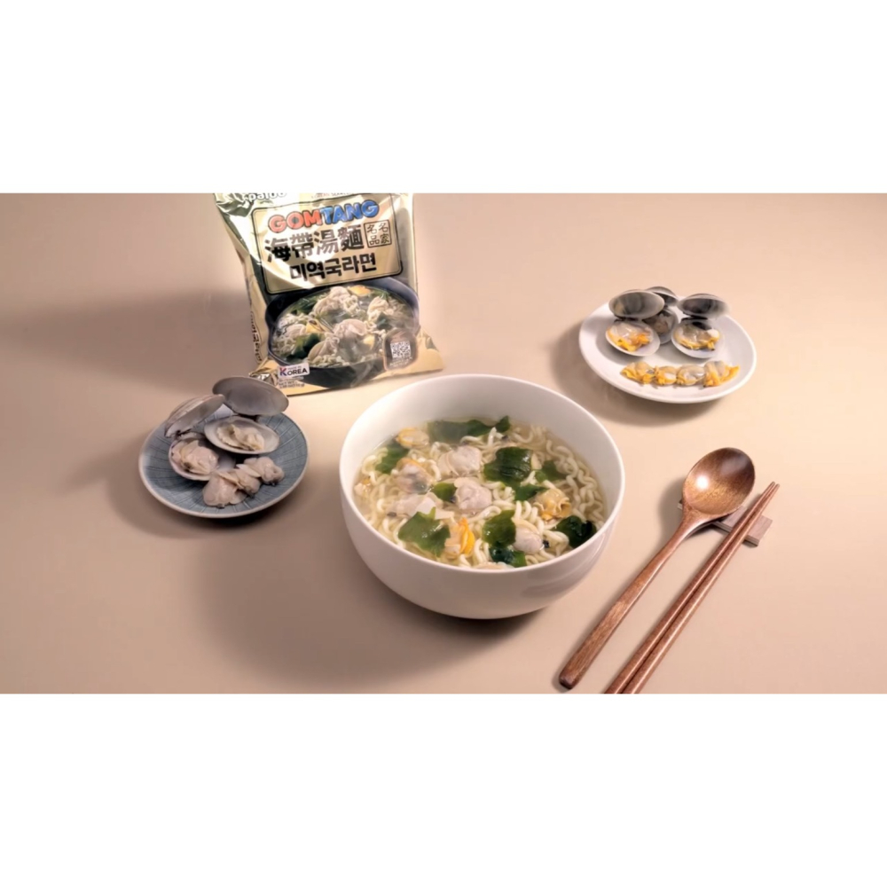 韓國 八道 PALDO 蛤蜊海帶湯麵 (110公克*4包)/袋(整袋販售)-細節圖2