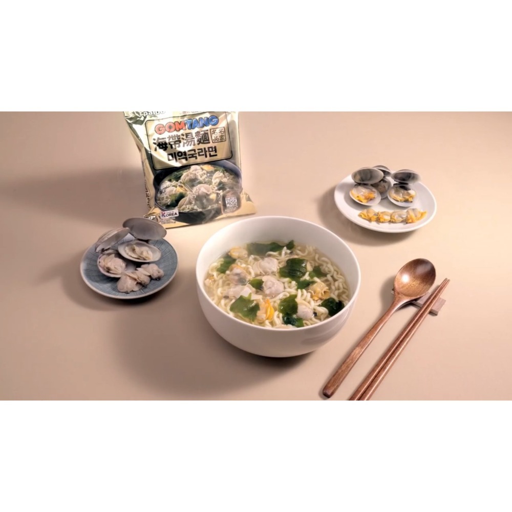 韓國 八道 PALDO 蛤蜊海帶湯麵 (110公克*4包)/袋(整袋販售)-細節圖2