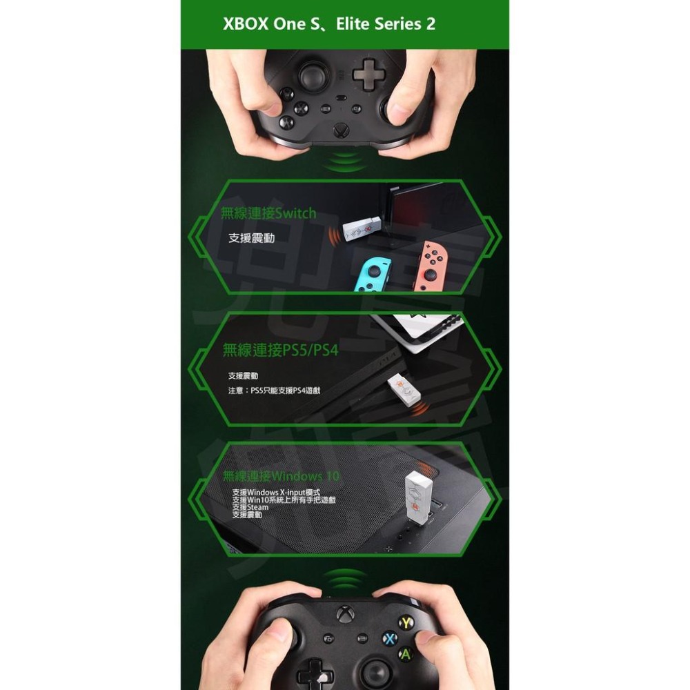 手把 轉換器 PS4 PS5 SWITCH XBOX ONE S X series 精英2代 轉換 共用 轉接 搖桿-細節圖3