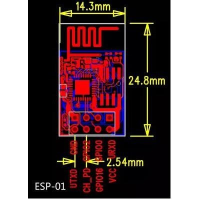 現貨] 安信可原廠 ESP-01 WIFI模組 ESP8266 串口轉 WIFI 電子模塊-細節圖2