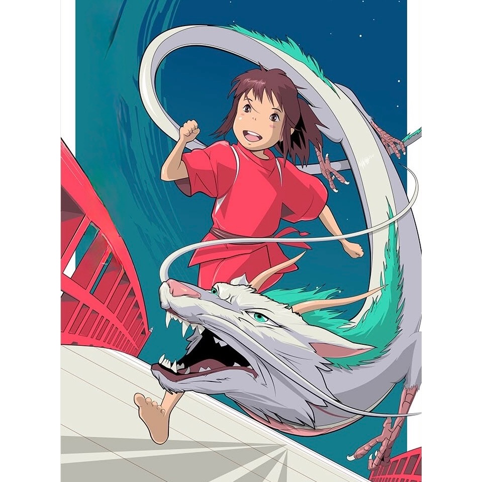 千尋與白龍（數字油畫） - 畫中有話零基礎油畫工作室- iOPEN Mall