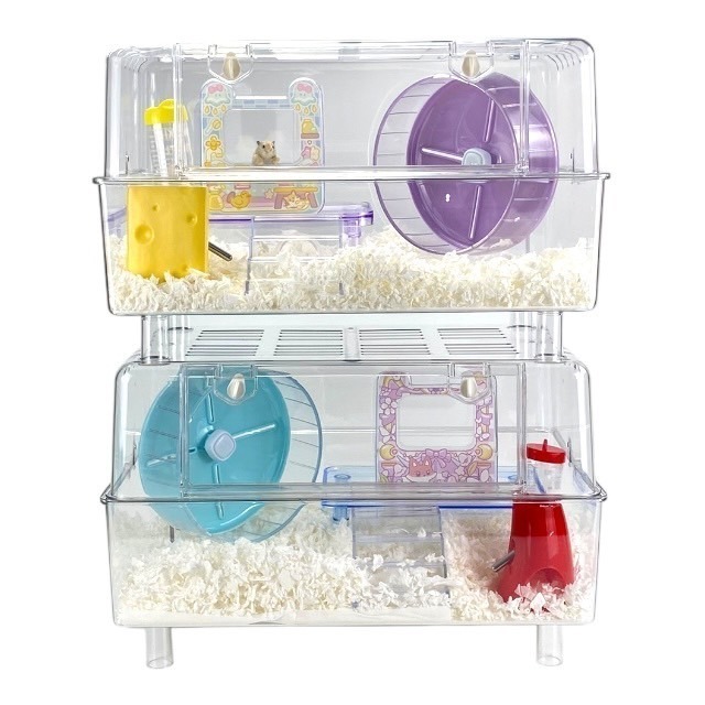 速出 50籠 透明倉鼠籠 倉鼠水晶籠 倉鼠科養籠 倉鼠壓克力籠 倉鼠飼養箱 寵物籠 小寵透明 寵物透明 小寵籠 鼠籠-細節圖2