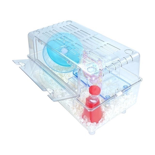 速出 50籠 透明倉鼠籠 倉鼠水晶籠 倉鼠科養籠 倉鼠壓克力籠 倉鼠飼養箱 寵物籠 小寵透明 寵物透明 小寵籠 鼠籠-細節圖3