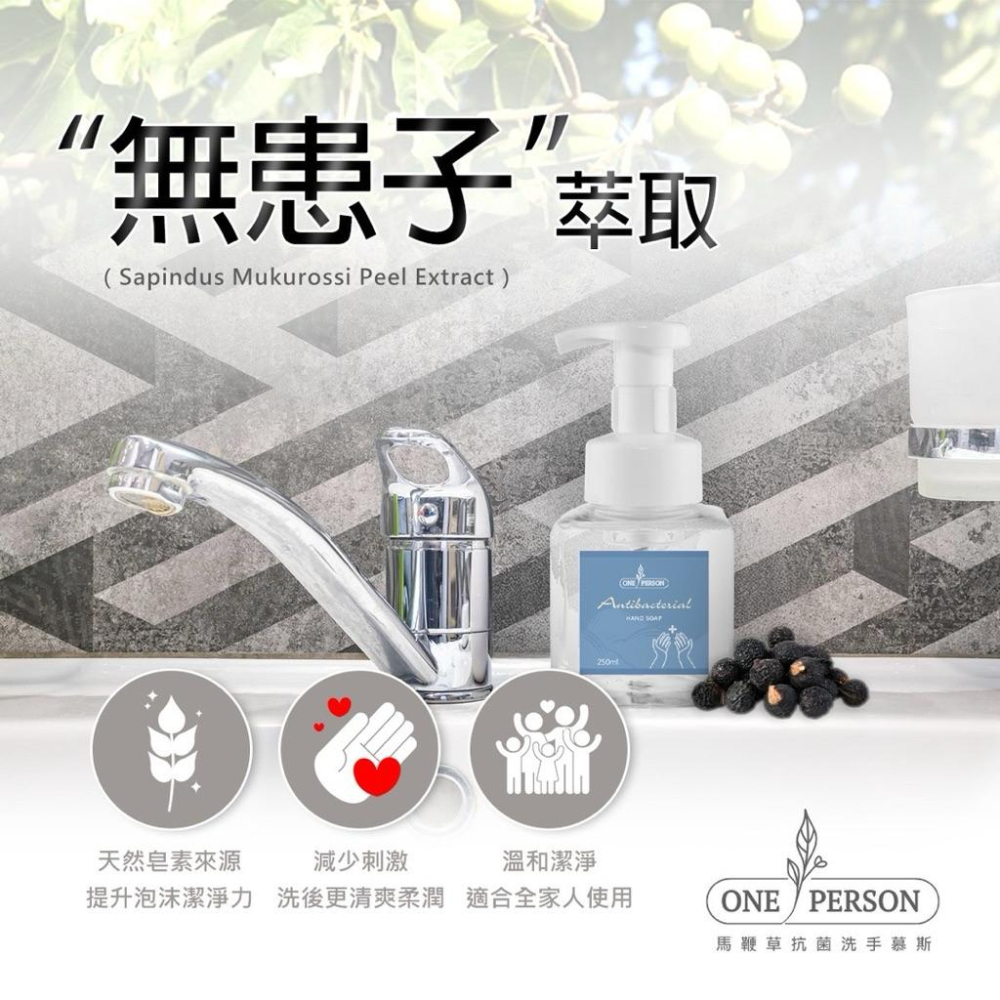 🔥聖誕優惠全面88折🔥『ONE PERSON馬鞭草抗菌洗手慕斯』防疫抗菌 茶樹消毒 甘油+維他命B5保養您的愛手-細節圖4