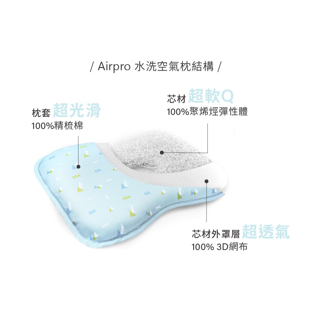 Combi康貝 Airpro水洗空氣枕-平枕【金寶貝】嬰兒枕-細節圖7