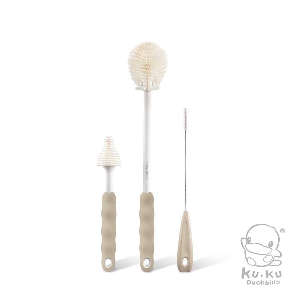 酷咕鴨 KUKU PLUS全角度矽膠奶瓶刷組【金寶貝】奶瓶刷 KU5623-規格圖2