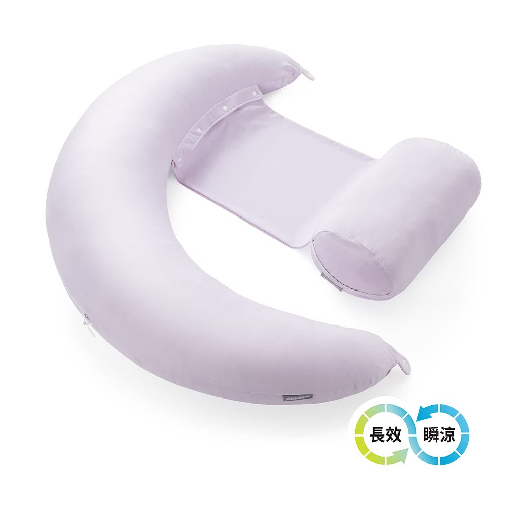 六甲村 Mammy Village 全方位孕婦哺乳枕 瞬涼柔膚【金寶貝】月亮枕-細節圖4