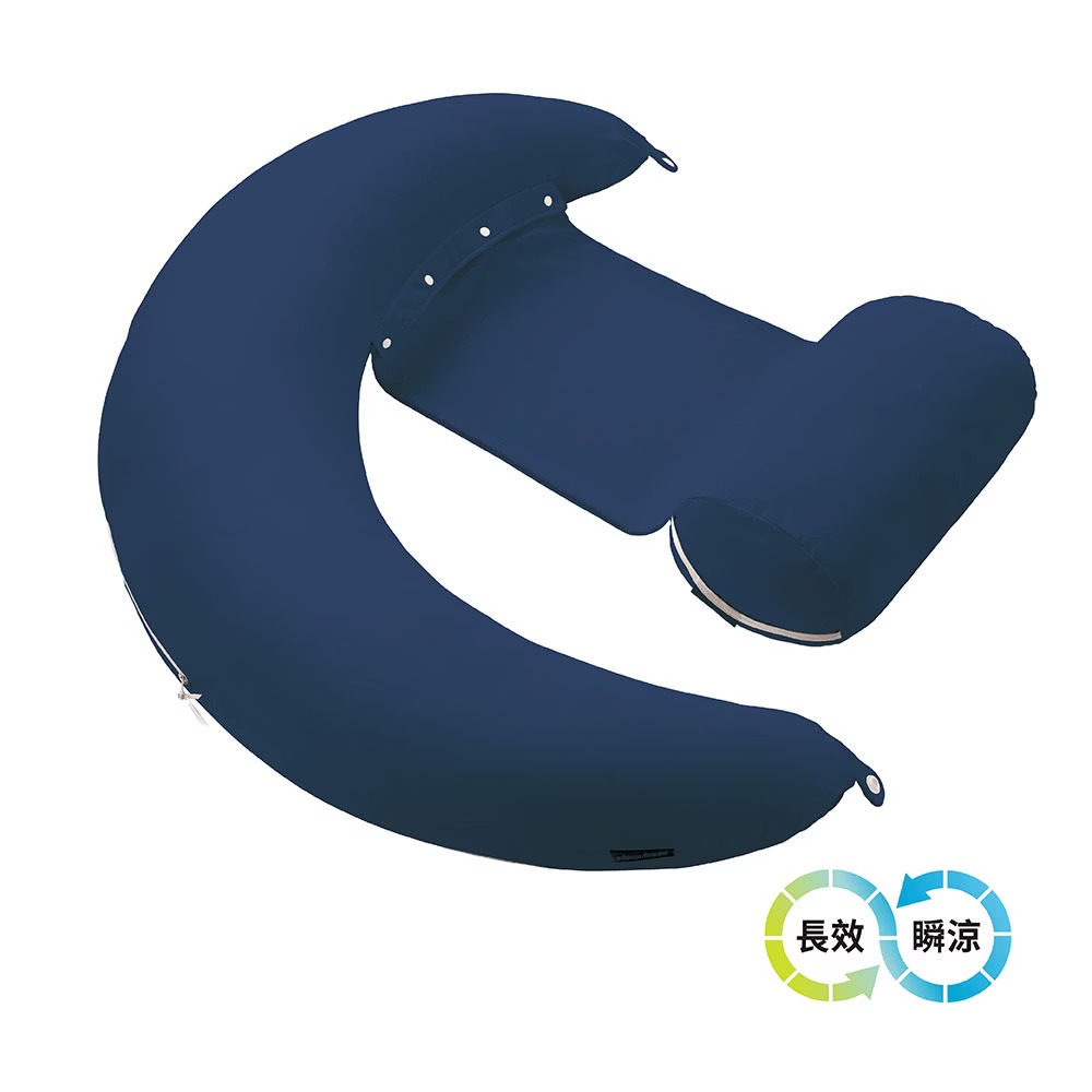 六甲村 Mammy Village 全方位孕婦哺乳枕 瞬涼柔膚【金寶貝】月亮枕-規格圖8