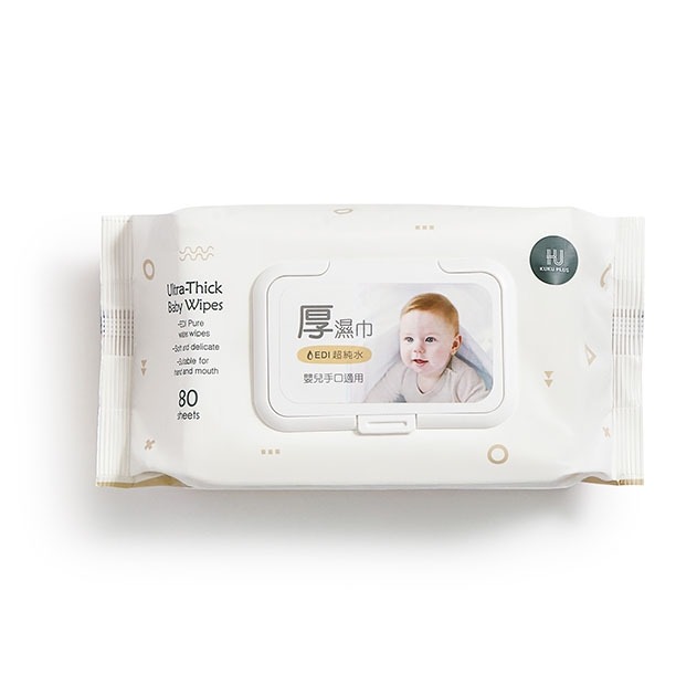 KUKU PLUS 酷咕鴨 EDI超純水嬰兒手口厚濕巾24入/箱【金寶貝】KU1158-細節圖3