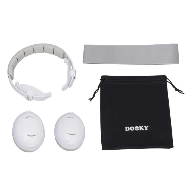 Dooky 嬰幼兒二合一護耳耳罩-白色【金寶貝 228212】(保護寶貝耳朵)-細節圖2