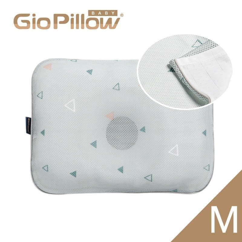 GIO Pillow 雙淇淋冰涼透氣護頭型枕M號【金寶貝】雙面枕套涼感透氣 童枕 嬰兒枕頭 新生兒枕頭-規格圖5