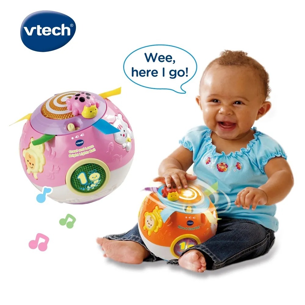 Vtech 炫彩聲光滾滾球-粉【金寶貝 212369】音樂球-細節圖2
