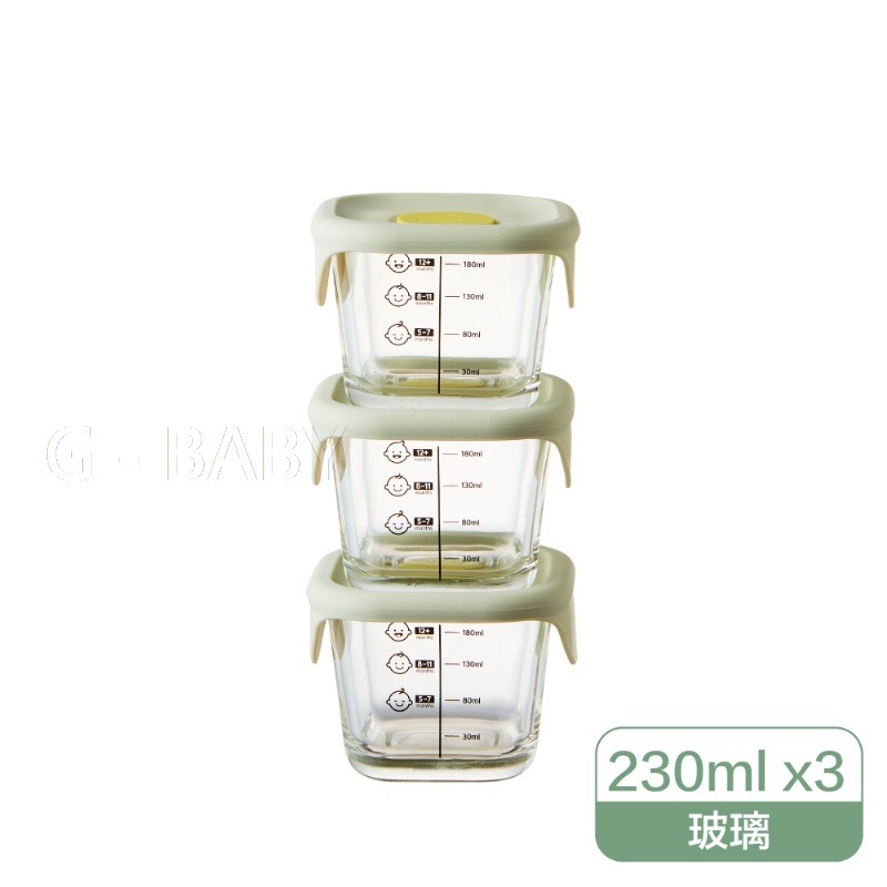 Locknlock樂扣樂扣 寶寶副食品 耐熱 玻璃 調理盒 230ml 【金寶貝】-規格圖9