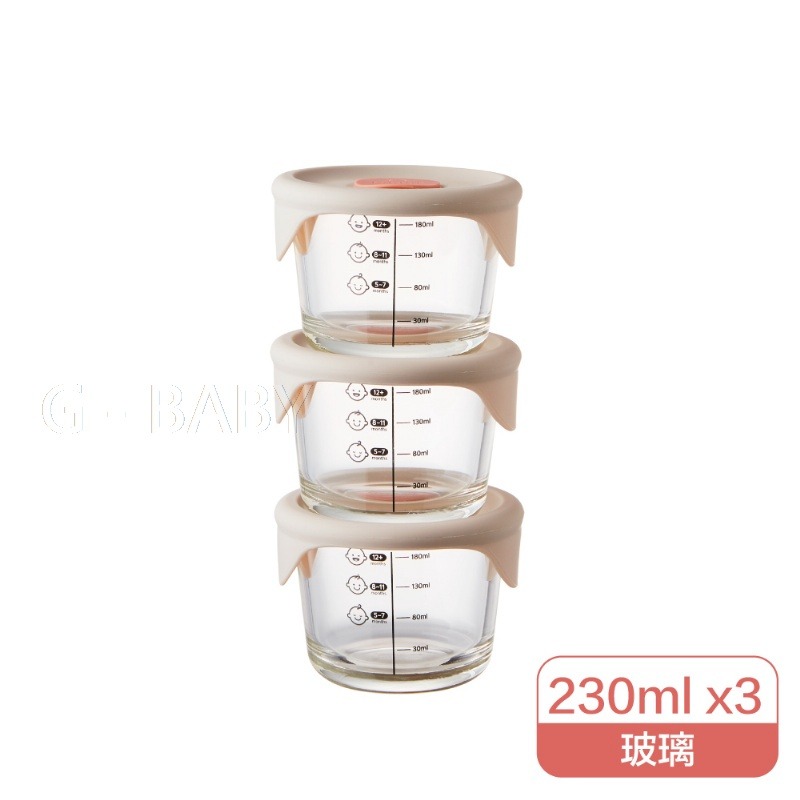 Locknlock樂扣樂扣 寶寶副食品 耐熱 玻璃 調理盒 230ml 【金寶貝】-規格圖9