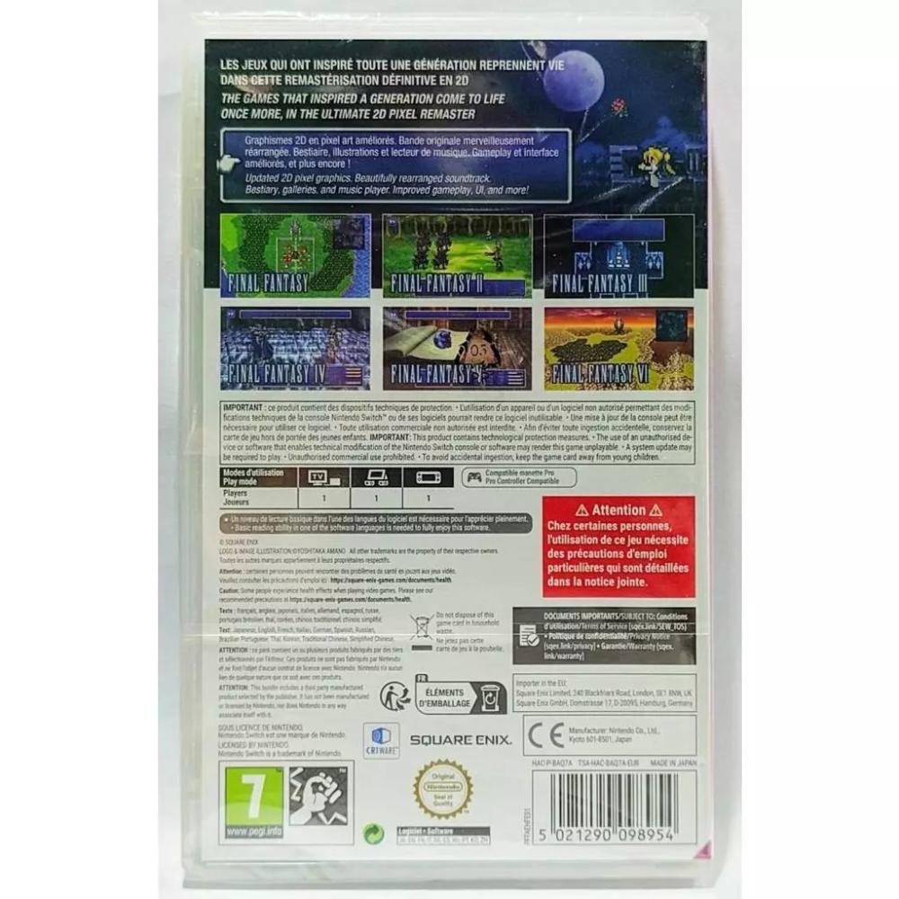 ＜譜蕾兒電玩＞（全新）NS Final Fantasy 像素複刻版 I-VI 合集 歐版中文版-細節圖2