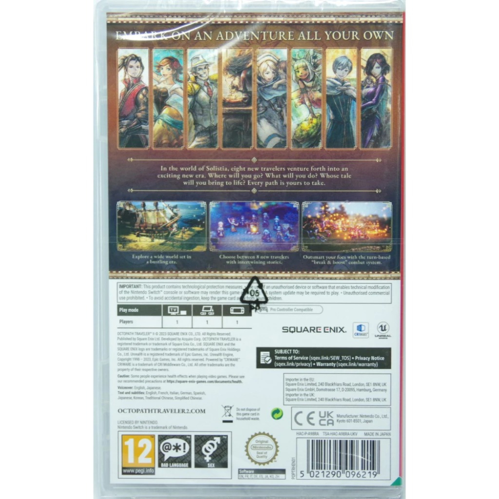 ＜譜蕾兒電玩＞（全新）NS 歧路旅人 2 中文版 Switch Octopath Traveler Ⅱ 八方旅人-細節圖2