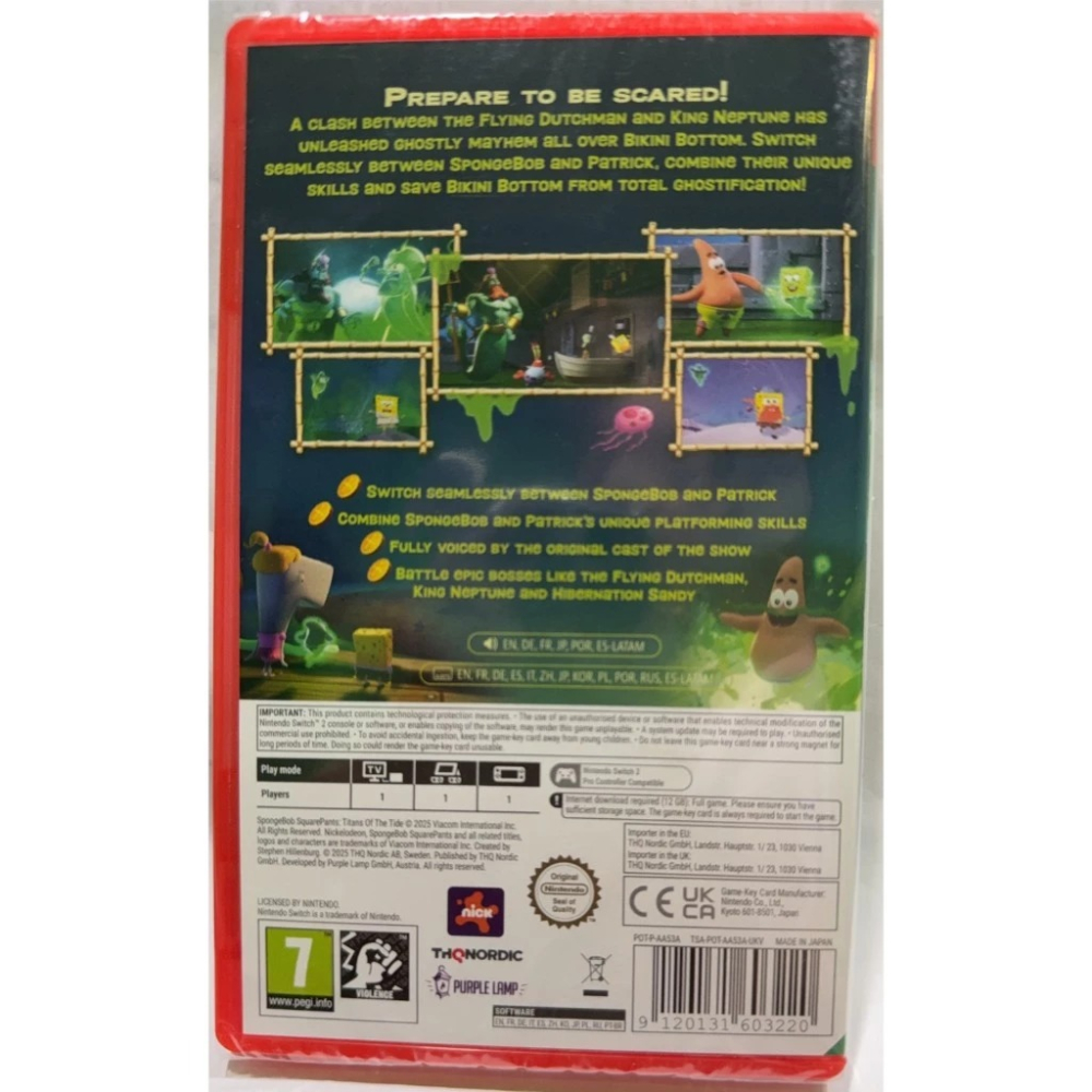 ＜譜蕾兒電玩＞（全新）NS2 海綿寶寶：海洋巨頭之亂 中文版-細節圖2