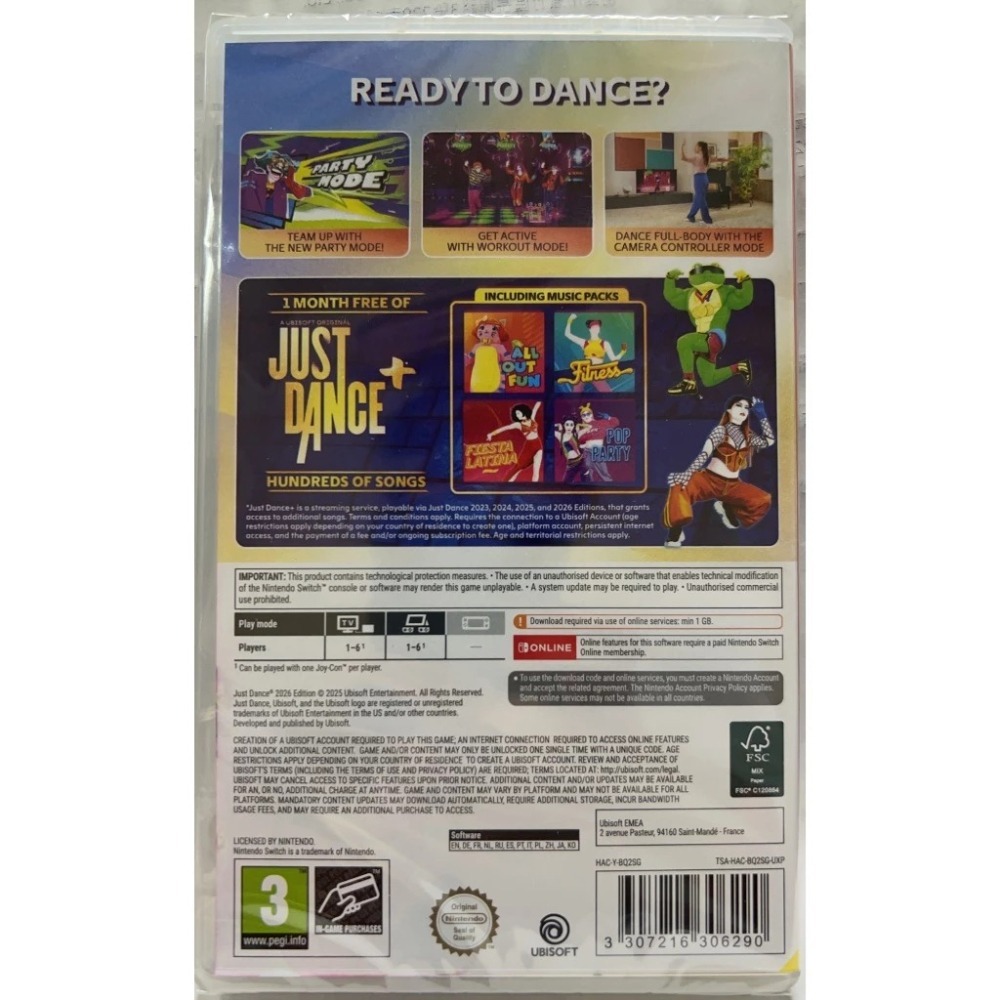 ＜譜蕾兒電玩＞（全新）NS Just Dance 舞力全開 2026 中文版-細節圖2