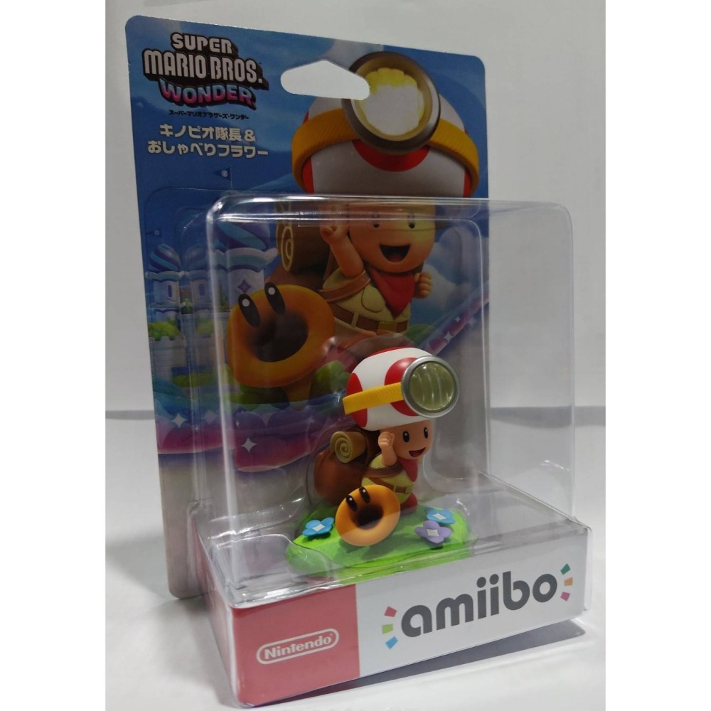 ＜譜蕾兒電玩＞（全新）amiibo 公仔 奇諾比奧隊長&閒聊花花 超級瑪利歐兄弟 驚奇 系列-細節圖2