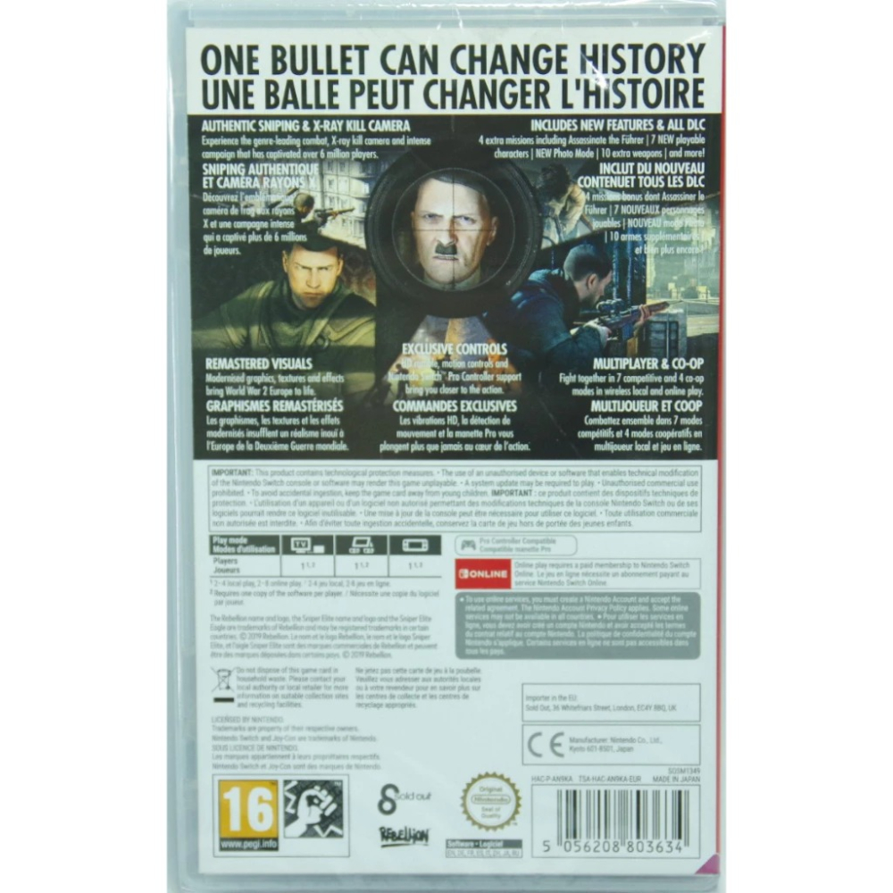 ＜譜蕾兒電玩＞（全新）NS 狙擊之神 V2 重製版 中文版 Switch Sniper Elite 狙擊精英 狙擊菁英-細節圖2