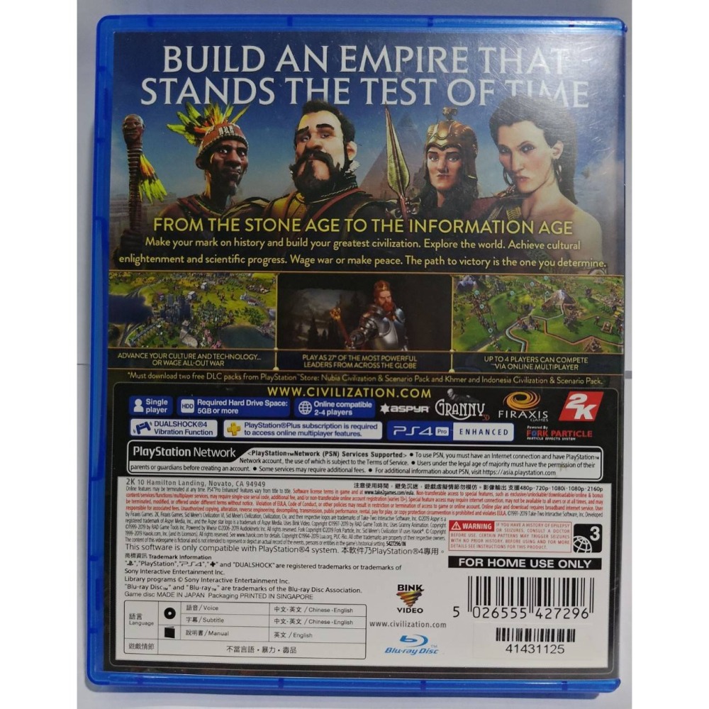 ＜譜蕾兒電玩＞（二手）PS4 文明帝國 6 中文版 Sid Meier＇s Civilization VI-細節圖2