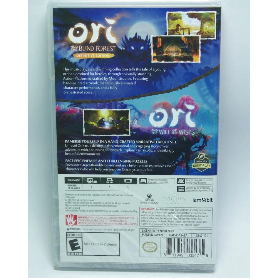 ＜譜蕾兒電玩＞（全新）NS 聖靈之光 合集 中文版 Ori: The Collection 奧里與迷失森 1+2-細節圖2