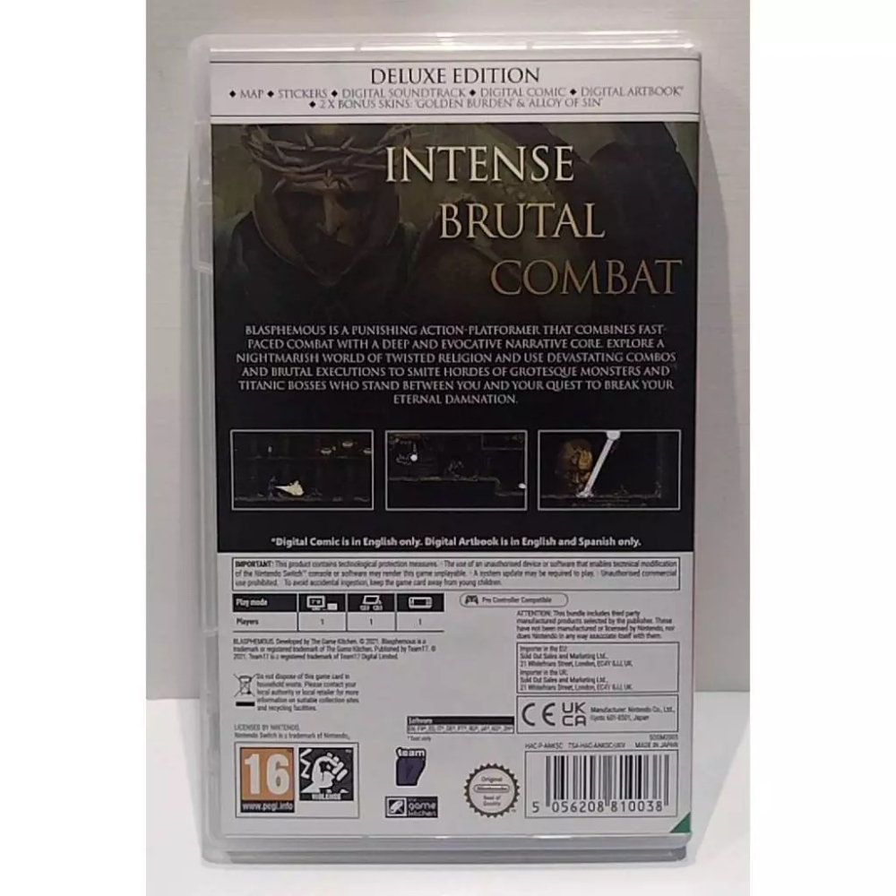 ＜譜蕾兒電玩＞（二手）NS 褻瀆神明 豪華版 簡中文版 Blasphemous Deluxe Edition 絕版品-細節圖2