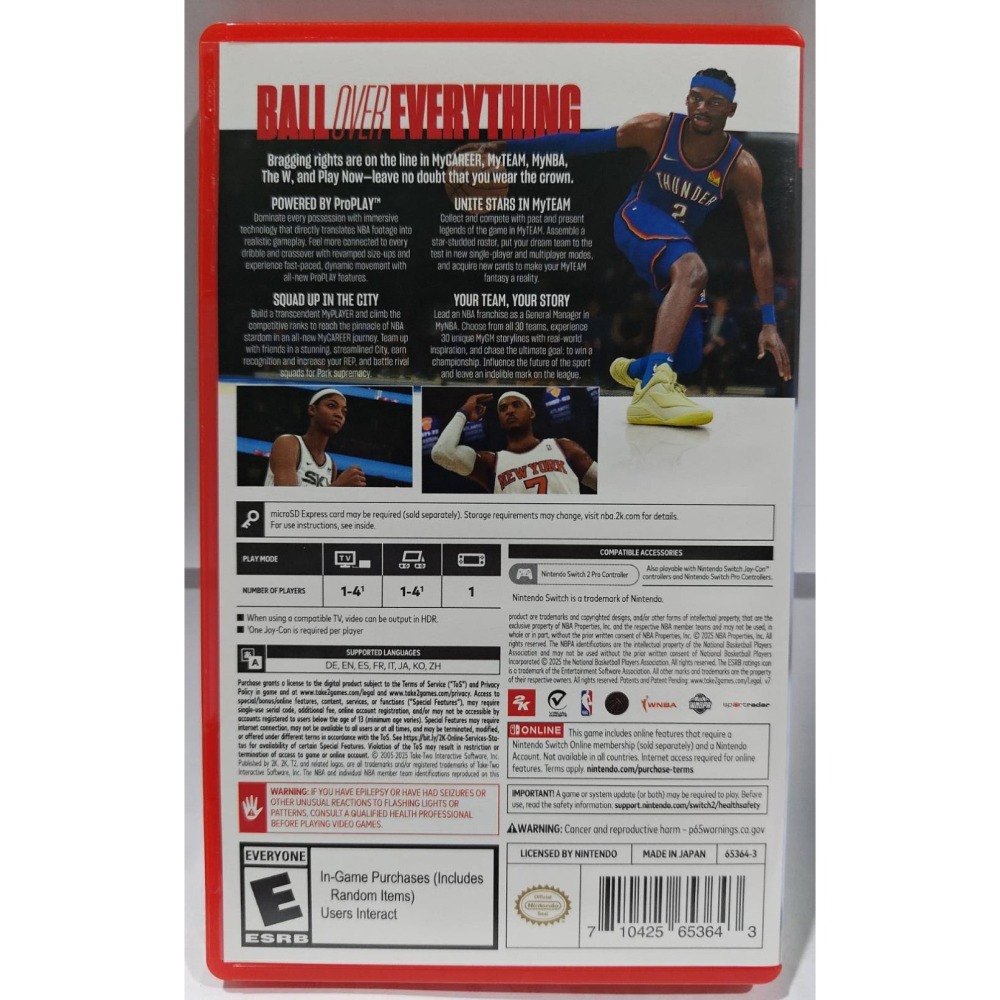 ＜譜蕾兒電玩＞（二手）NS2 NBA 2K26 中文版-細節圖2