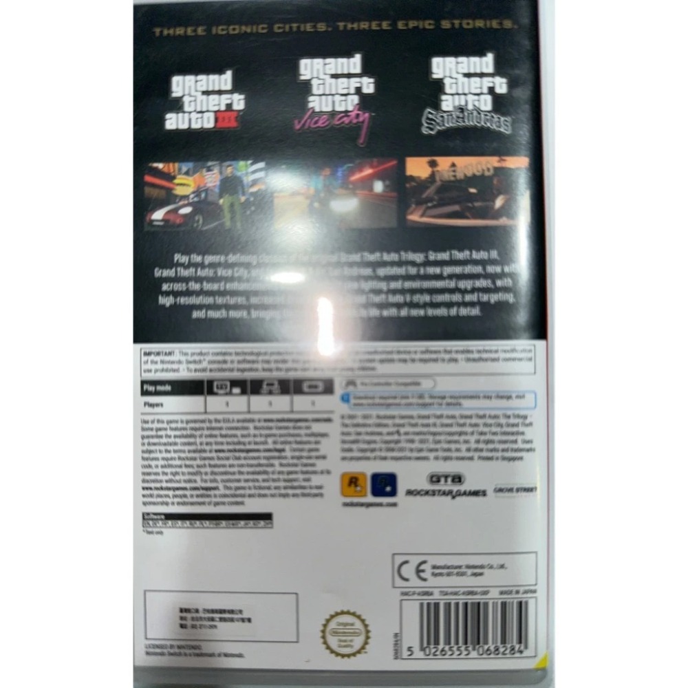 ＜譜蕾兒電玩＞（二手）NS 俠盜獵車手：三部曲 最終版 中文版 Switch GTA: The Trilogy-細節圖2