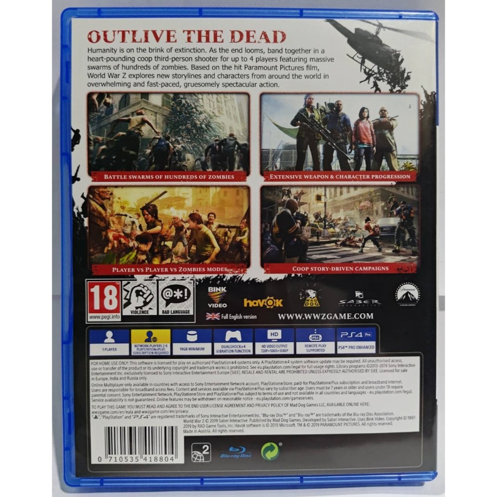 ＜譜蕾兒電玩＞（二手）末日之戰 World War Z 中文版-細節圖2