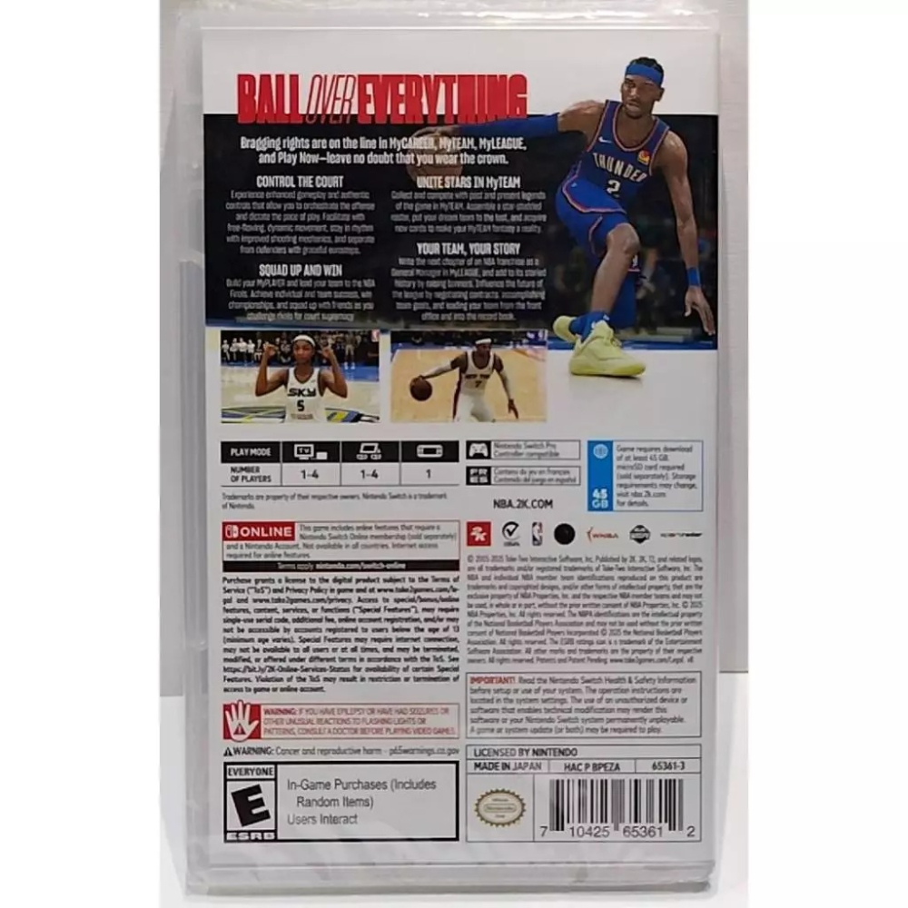 ＜譜蕾兒電玩＞（全新）NS NBA 2K26 中文版-細節圖2