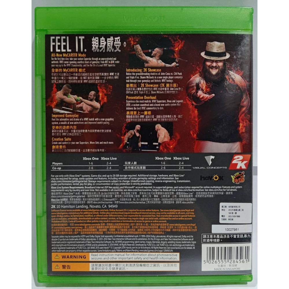 ＜譜蕾兒電玩＞（二手） XBO WWE 2K15 英文版-細節圖2
