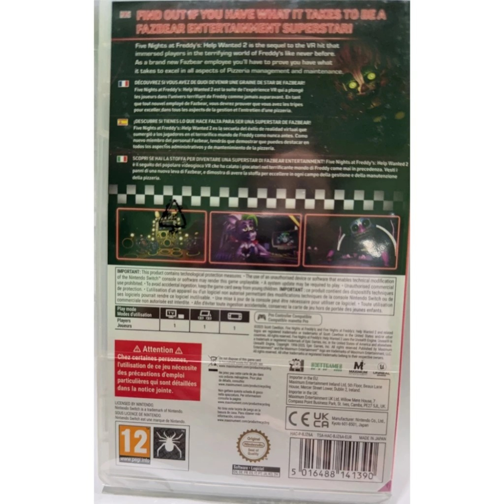 ＜譜蕾兒電玩＞（全新）NS 佛雷迪的五夜驚魂：求救訊號 2 中文版-細節圖2