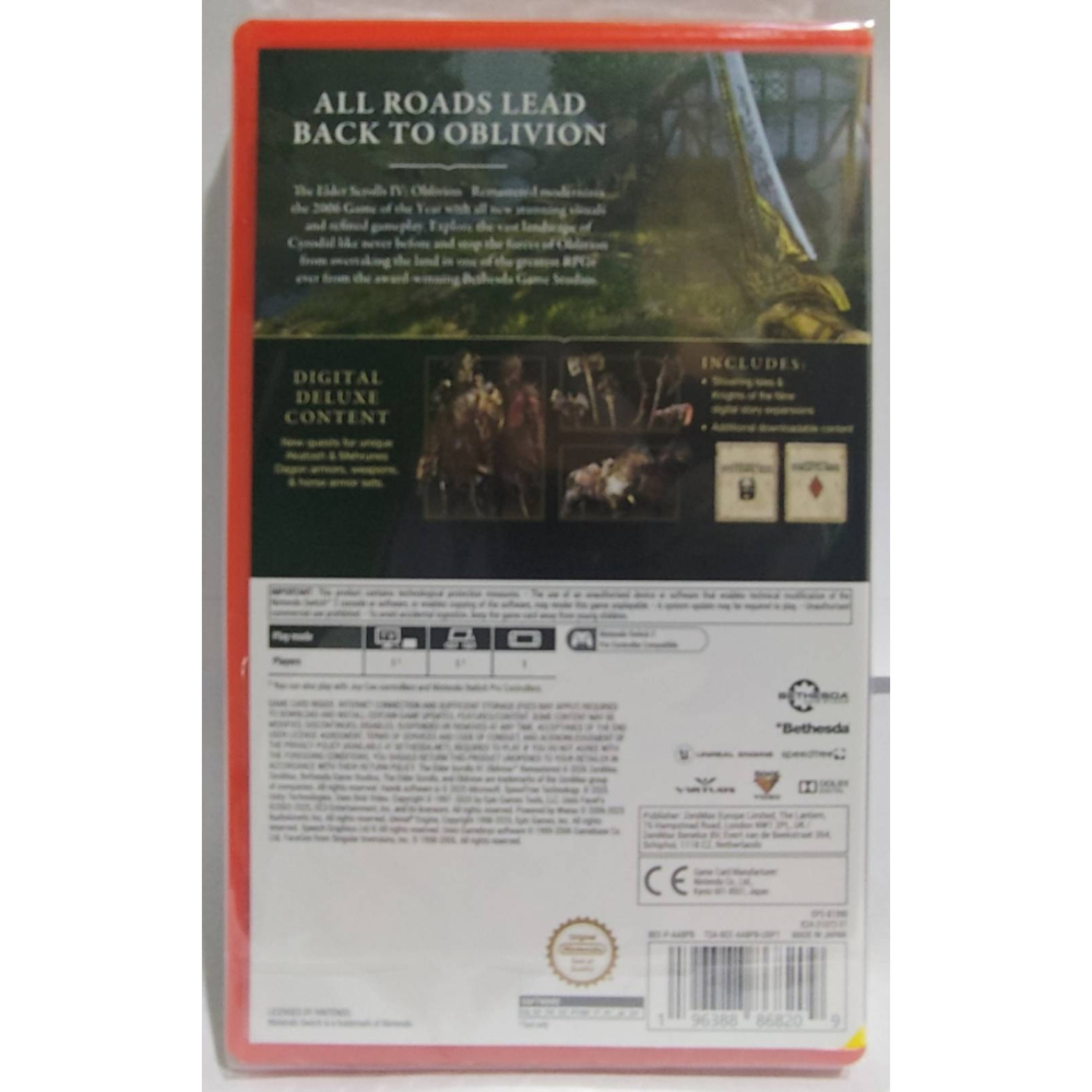 ＜譜蕾兒電玩＞（全新）NS2 上古卷軸 IV：遺忘之都 重製豪華版 亞版簡中版-細節圖2