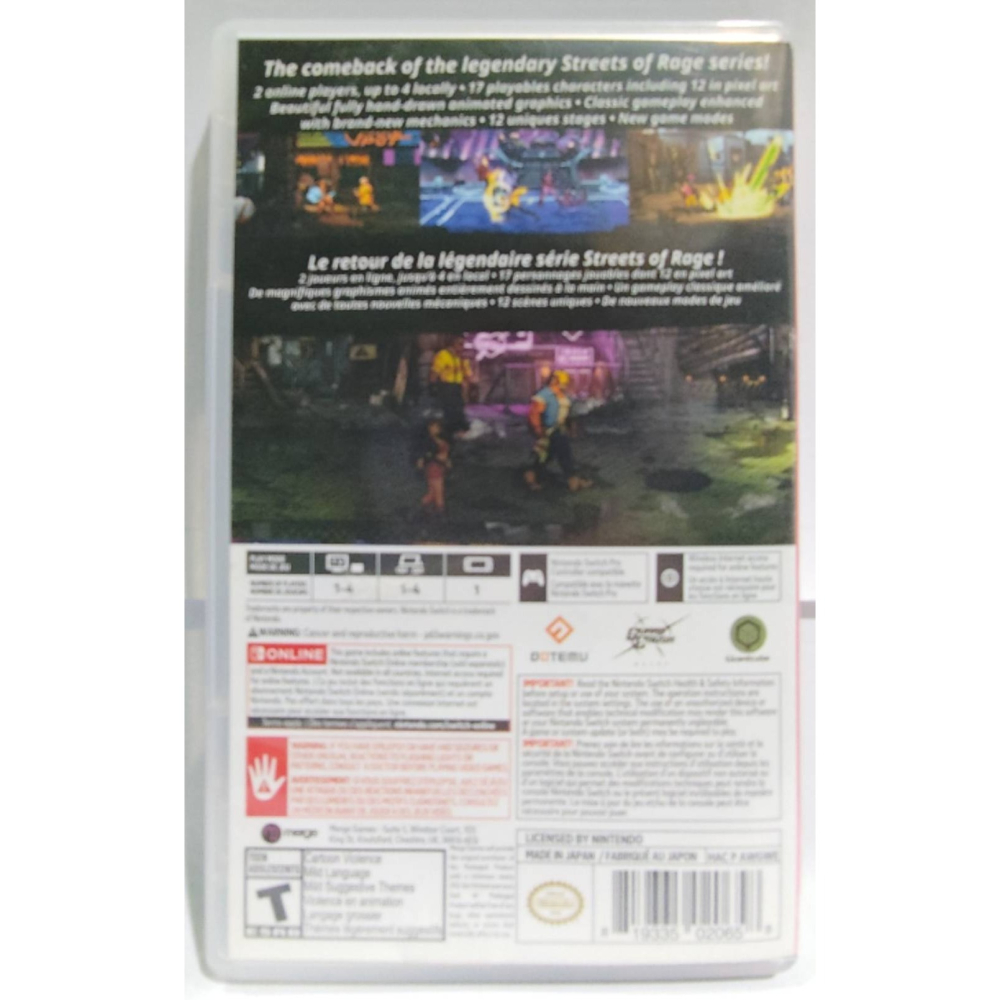 ＜譜蕾兒電玩＞（二手）NS 格鬥三人組 4 Streets of Rage 4 美版英文版-細節圖2