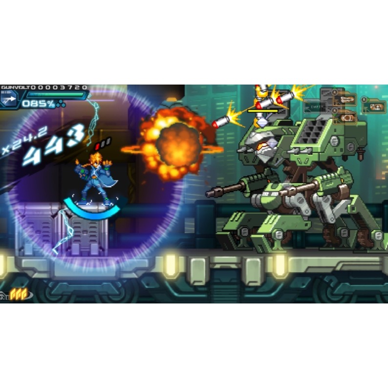 ＜譜蕾兒電玩＞（預購）NS2 蒼藍雷霆 GUNVOLT 三稜合極 中文版-細節圖2