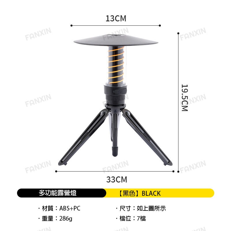 (台灣現貨)愛迪生氣氛塔燈三件組 塔燈 氣氛燈 手電筒 工作燈 LED燈 掛燈 吊燈 露營{梵鑫國際}-規格圖10
