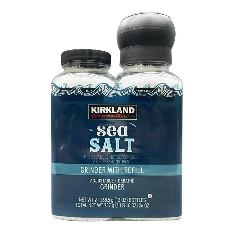 Kirkland Signature 科克蘭 研磨地中海海鹽及補充瓶 737公克#1605875 好市多海鹽Costco-細節圖2