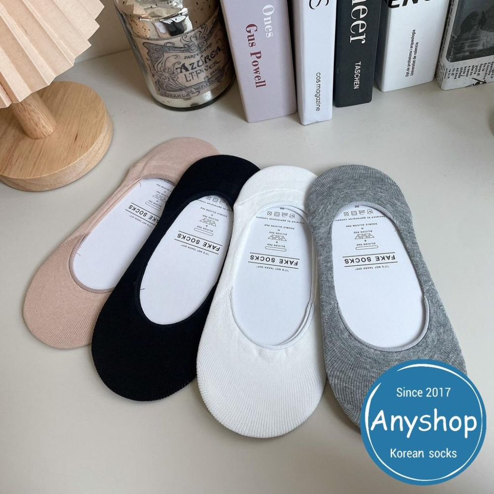 Anyshop 韓國襪 素色 娃娃鞋 高跟鞋襪 隱形襪 後跟止滑設計 素色 好穿搭 不露出鞋 後跟止滑膠條N506-細節圖6
