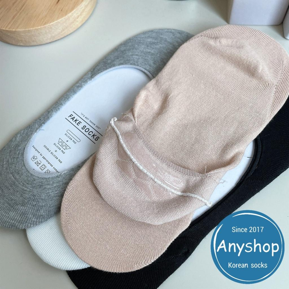 Anyshop 韓國襪 素色 娃娃鞋 高跟鞋襪 隱形襪 後跟止滑設計 素色 好穿搭 不露出鞋 後跟止滑膠條N506-細節圖8