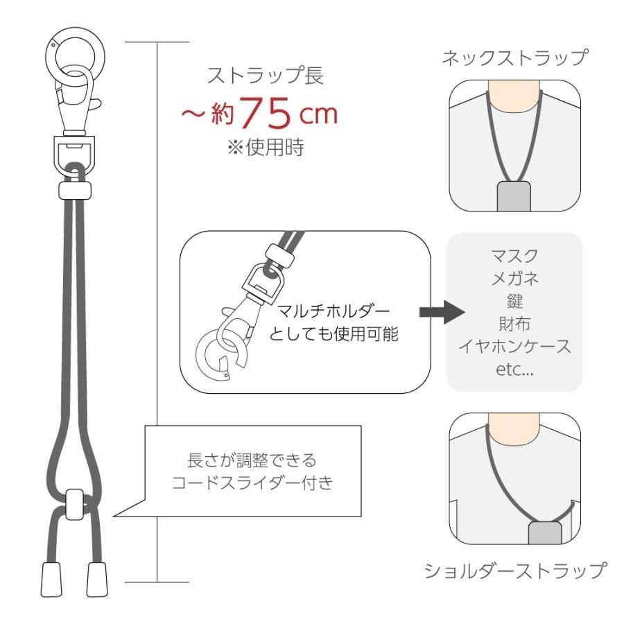 吉伊卡哇Chiikawa 手機掛繩頸背帶組-細節圖2